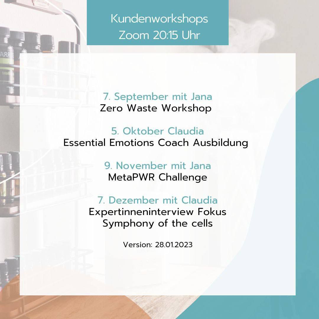 Termine künftige Webinare Oilacademy